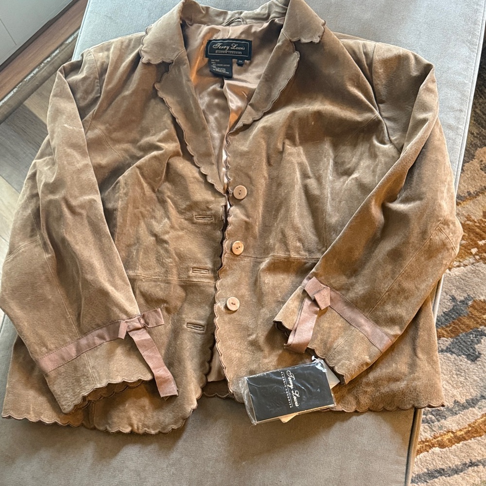 Terry Lewis Classic Luxuries Brown Suede Blazer